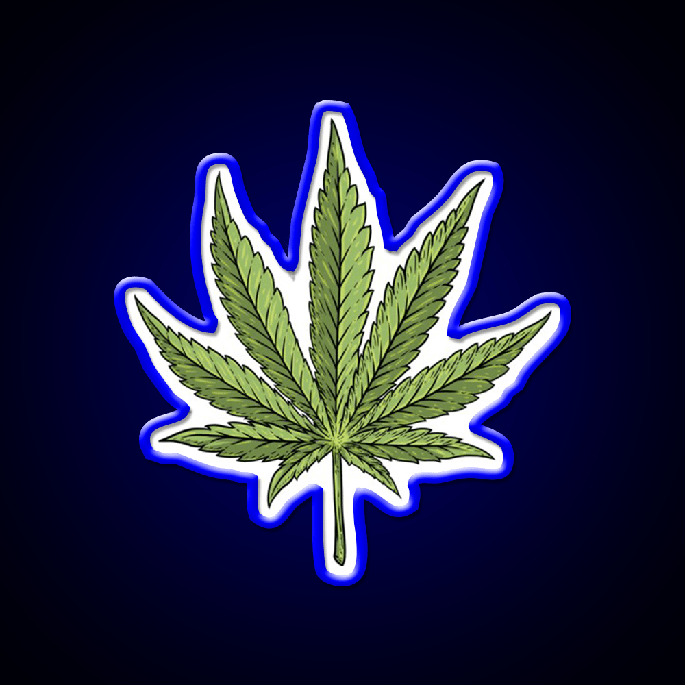 Leaf Hemp Inspired Green Leaf Led Neon Sign Rgb Color - Shineneon