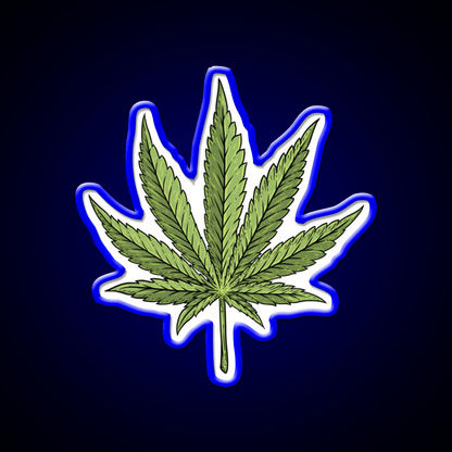 Leaf Hemp Inspired Green Leaf Led Neon Sign Rgb Color - Shineneon