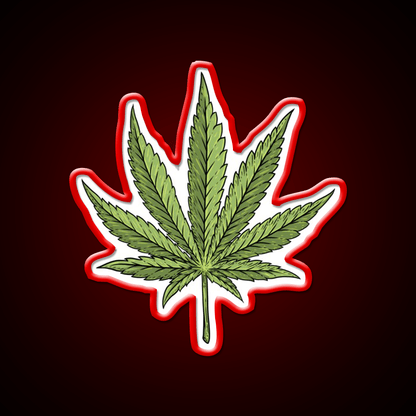 Leaf Hemp Inspired Green Leaf Led Neon Sign Rgb Color - Shineneon