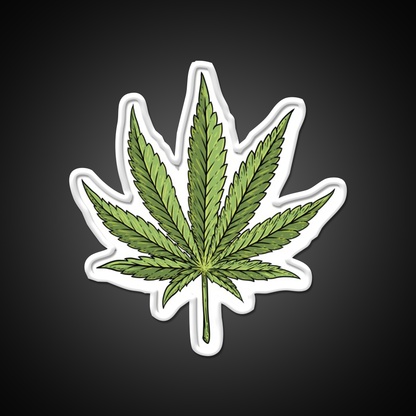 Leaf Hemp Inspired Green Leaf Led Neon Sign Rgb Color - LED neon sign view 11