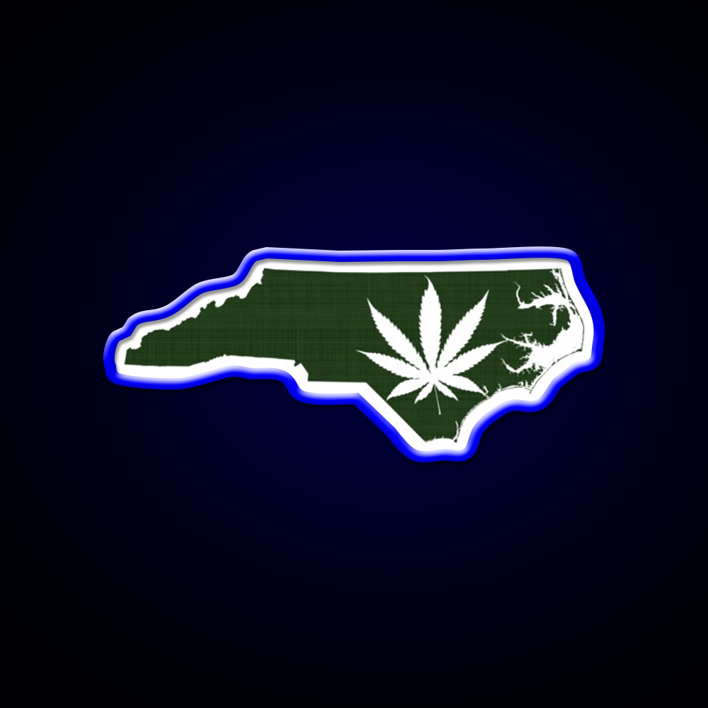 Leaf North Carolina Hemp Inspired Green Leaf Led Neon Sign Rgb Color - LED neon sign view 5