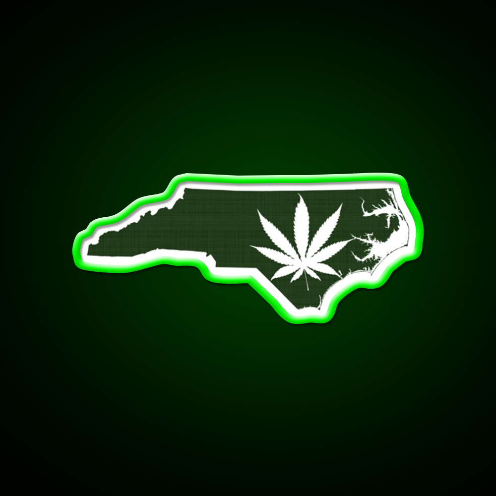Leaf North Carolina Hemp Inspired Green Leaf Led Neon Sign Rgb Color - LED neon sign view 8