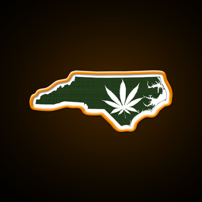 Leaf North Carolina Hemp Inspired Green Leaf Led Neon Sign Rgb Color - LED neon sign view 6