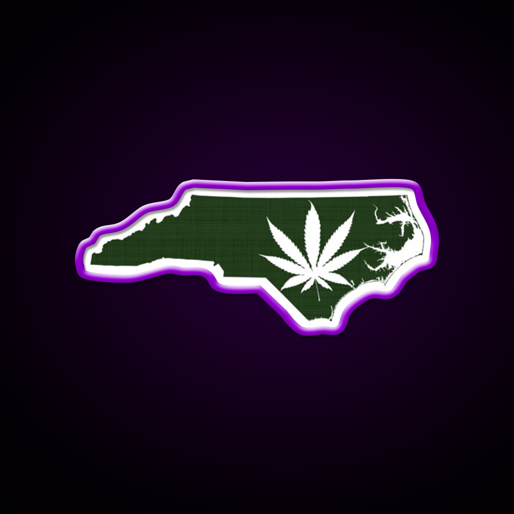 Leaf North Carolina Hemp Inspired Green Leaf Led Neon Sign Rgb Color - LED neon sign view 9