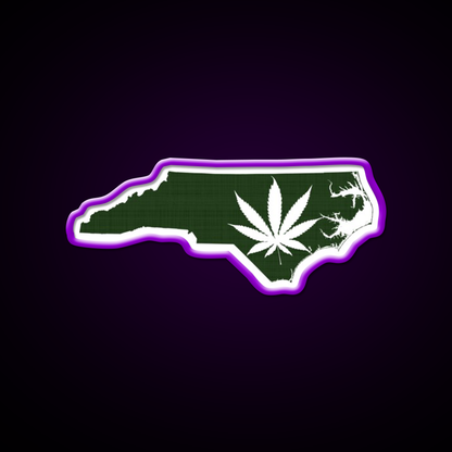 Leaf North Carolina Hemp Inspired Green Leaf Led Neon Sign Rgb Color - LED neon sign view 9