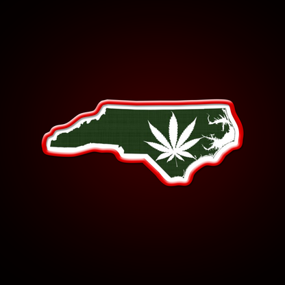 Leaf North Carolina Hemp Inspired Green Leaf Led Neon Sign Rgb Color - LED neon sign view 10