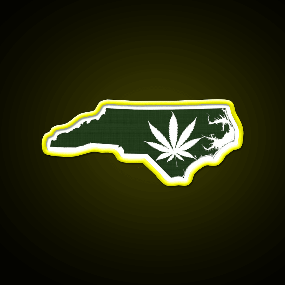 Leaf North Carolina Hemp Inspired Green Leaf Led Neon Sign Rgb Color - Shineneon
