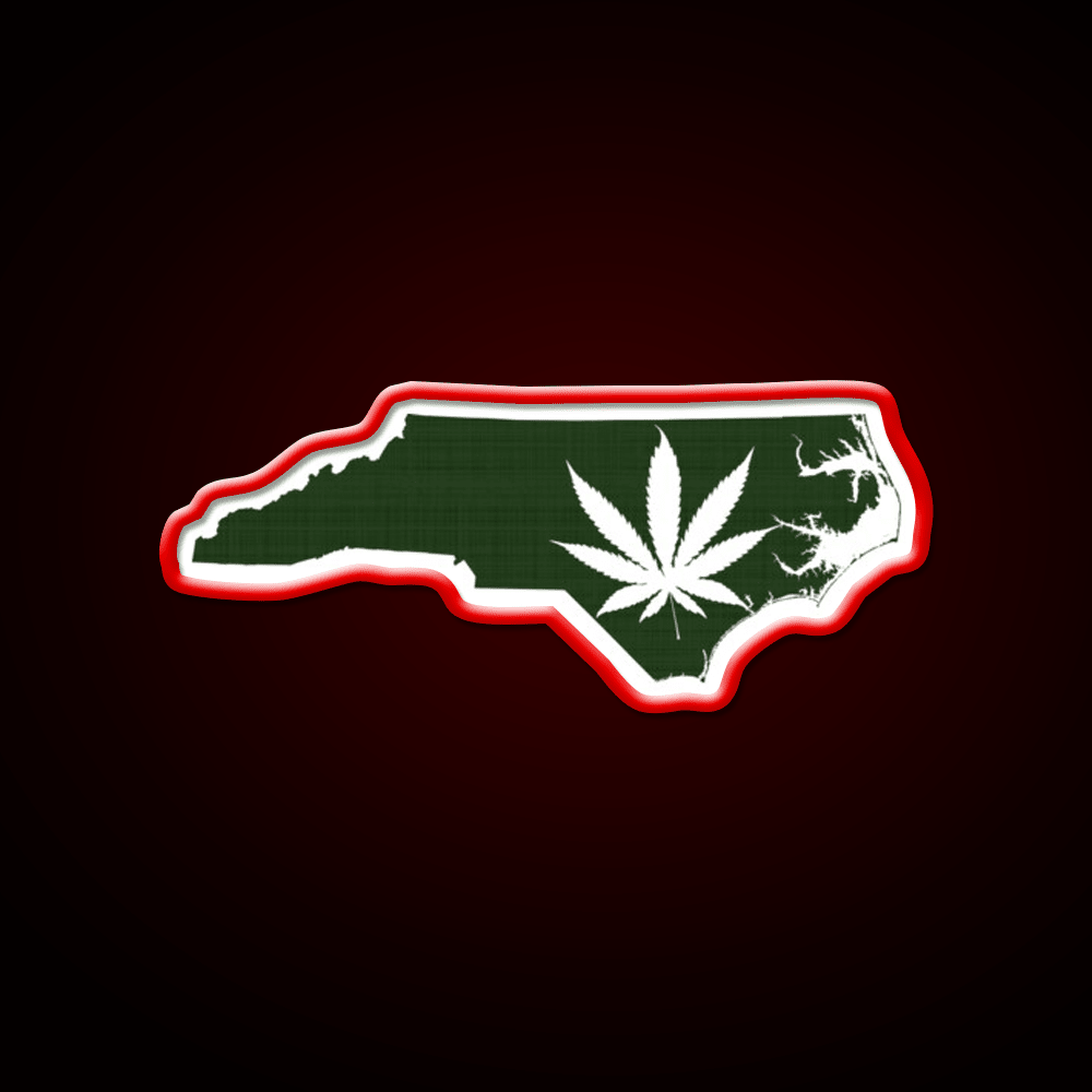 Leaf North Carolina Hemp Inspired Green Leaf Led Neon Sign Rgb Color - Shineneon