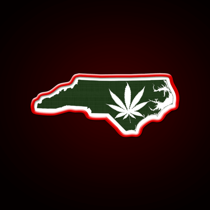 Leaf North Carolina Hemp Inspired Green Leaf Led Neon Sign Rgb Color - Shineneon