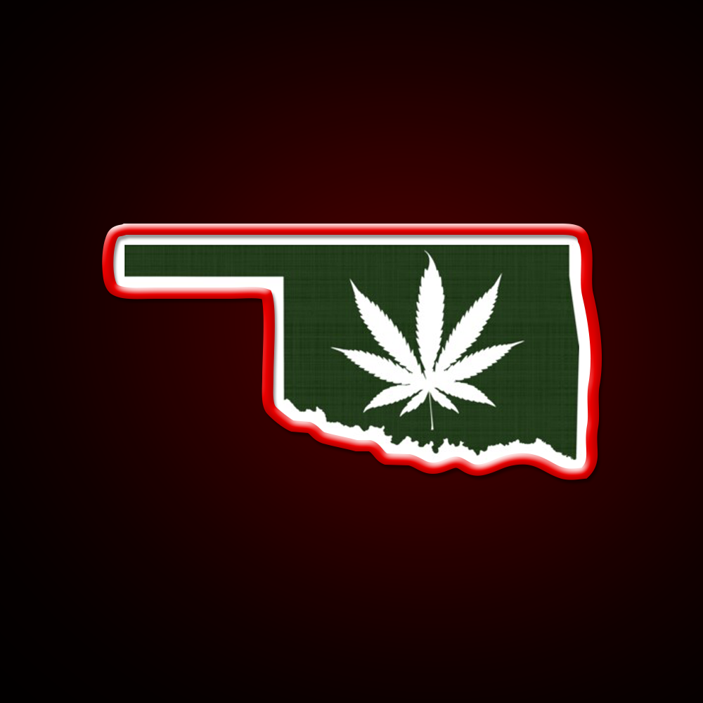 Leaf Oklahoma Hemp Inspired Green Leaf Led Neon Sign Rgb Color - LED neon sign view 10