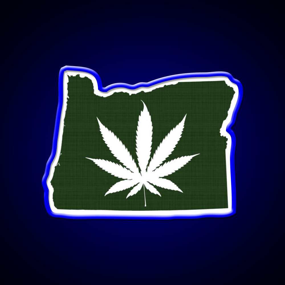 Leaf Oregon Hemp Inspired Green Leaf Led Neon Sign Rgb Color - LED neon sign view 5