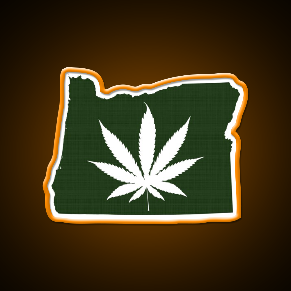 Leaf Oregon Hemp Inspired Green Leaf Led Neon Sign Rgb Color - LED neon sign view 6