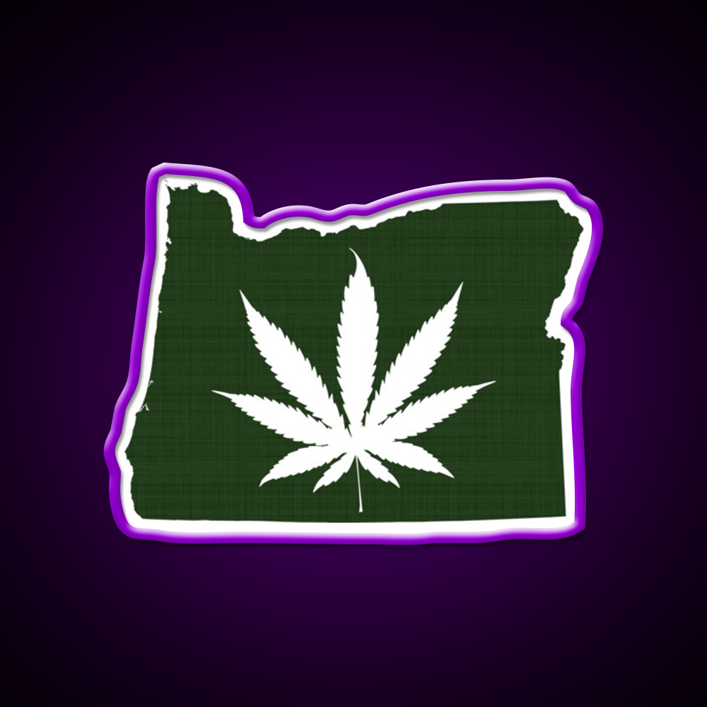 Leaf Oregon Hemp Inspired Green Leaf Led Neon Sign Rgb Color - LED neon sign view 9