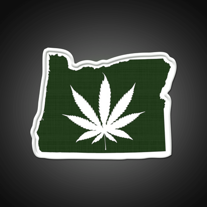 Leaf Oregon Hemp Inspired Green Leaf Led Neon Sign Rgb Color - Shineneon