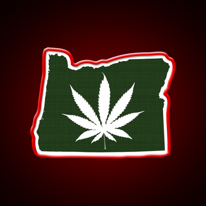 Leaf Oregon Hemp Inspired Green Leaf Led Neon Sign Rgb Color - Shineneon