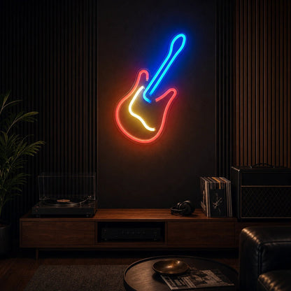 Leaning Electric Guitar LED Neon Sign - Shineneon