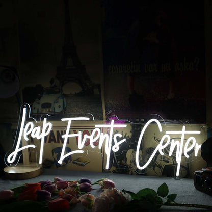Leap Event Center White Led Neon Sign - Shineneon
