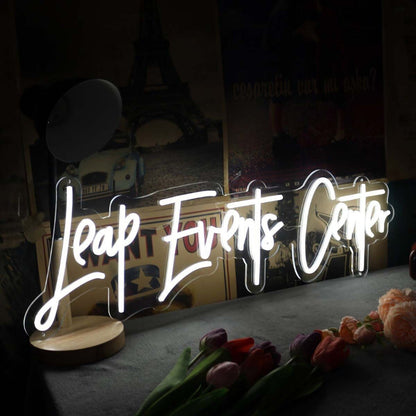 Leap Event Center White Led Neon Sign - Shineneon