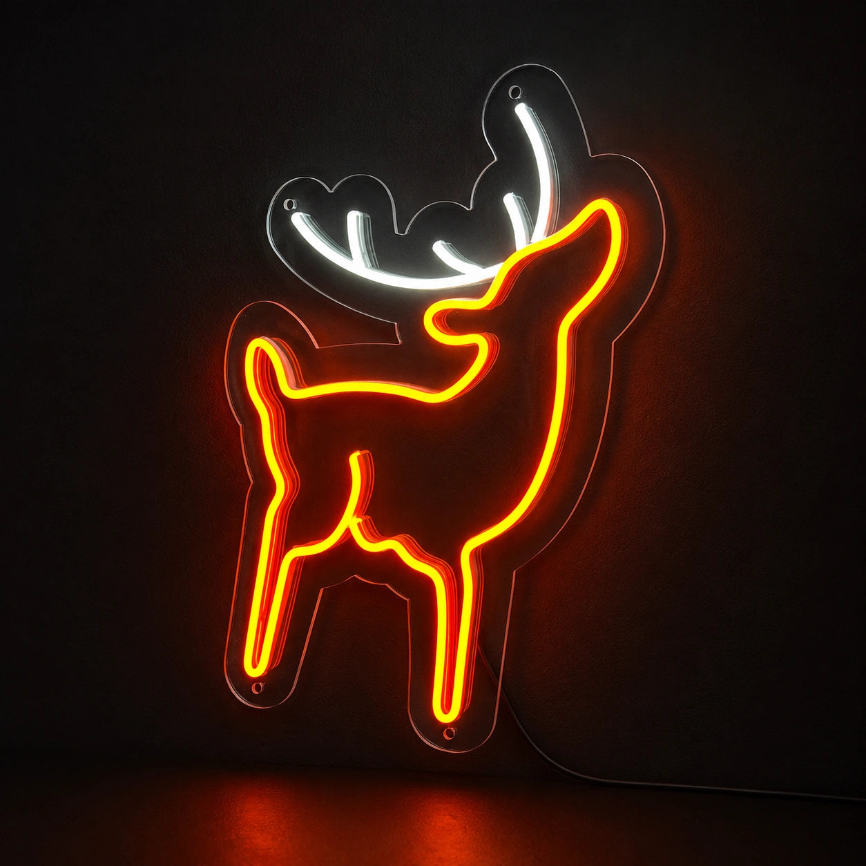 Leaping Reindeer LED Neon Sign main product image