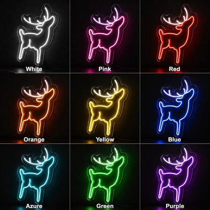 Leaping Reindeer LED Neon Sign - Shineneon