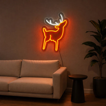 Leaping Reindeer LED Neon Sign - Shineneon