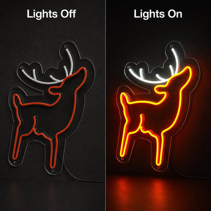 Leaping Reindeer LED Neon Sign - Shineneon