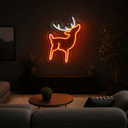 Leaping Reindeer LED Neon Sign - Shineneon