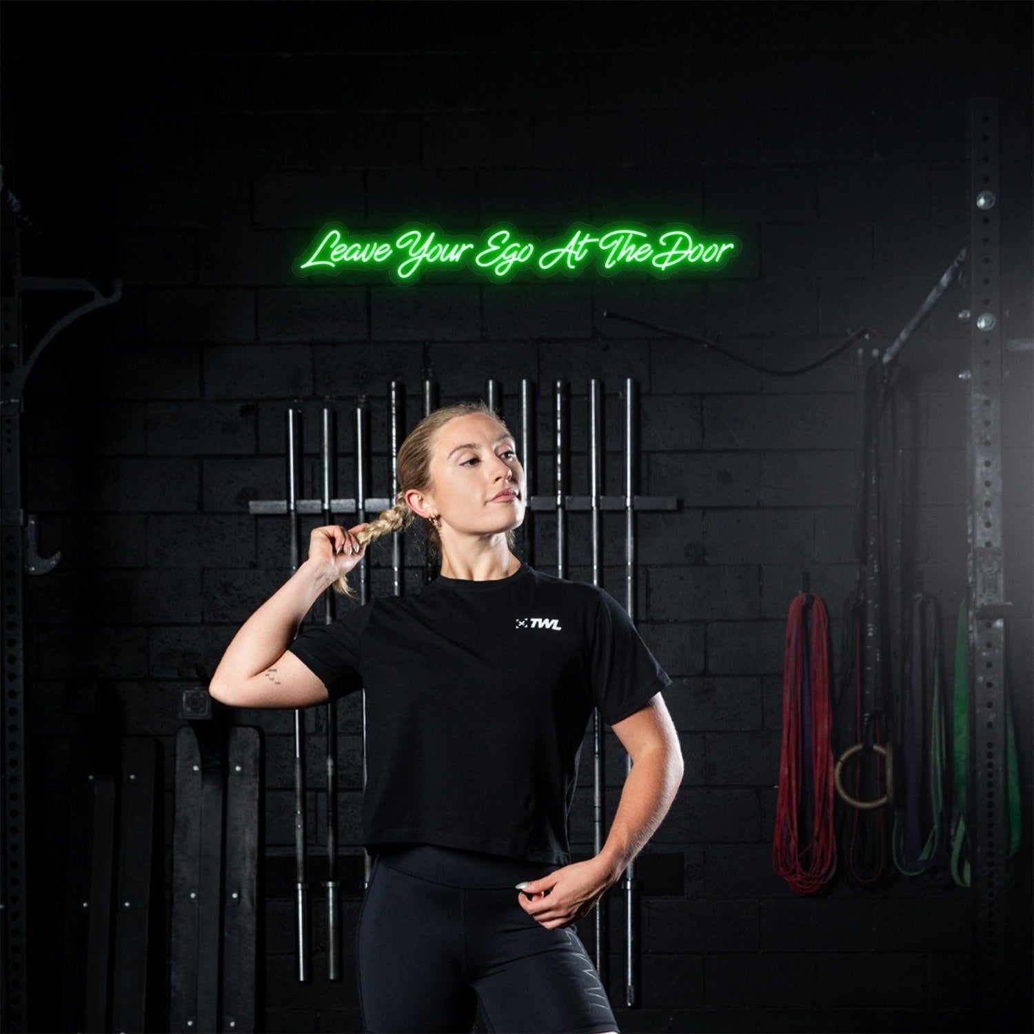 Leave Your Ego Handwritten Green Gym Led Neon Sign | Shineneon
