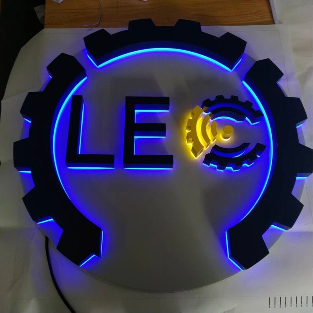 Lec With Logo 3D Backlit Channel Letters Led Light Sign - Shineneon