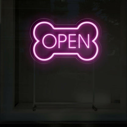Led Dog Bone Led Neon Open Sign | Shineneon