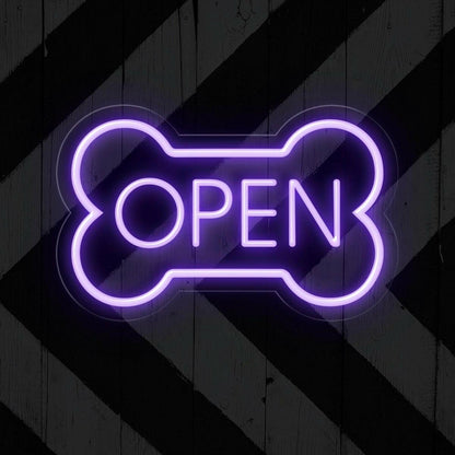 Led Dog Bone Led Neon Open Sign | Shineneon