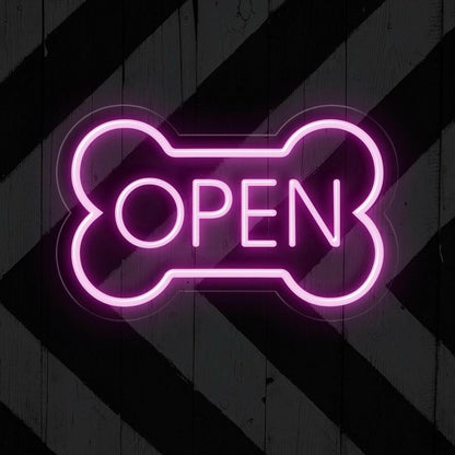 Led Dog Bone Led Neon Open Sign | Shineneon
