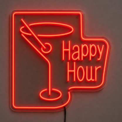 LED Neon Happy Hour Sign LED Neon Sign main product image