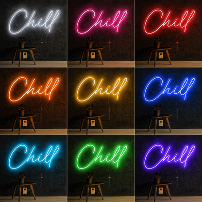 LED Neon Sign For A Chill Vibe color grid
