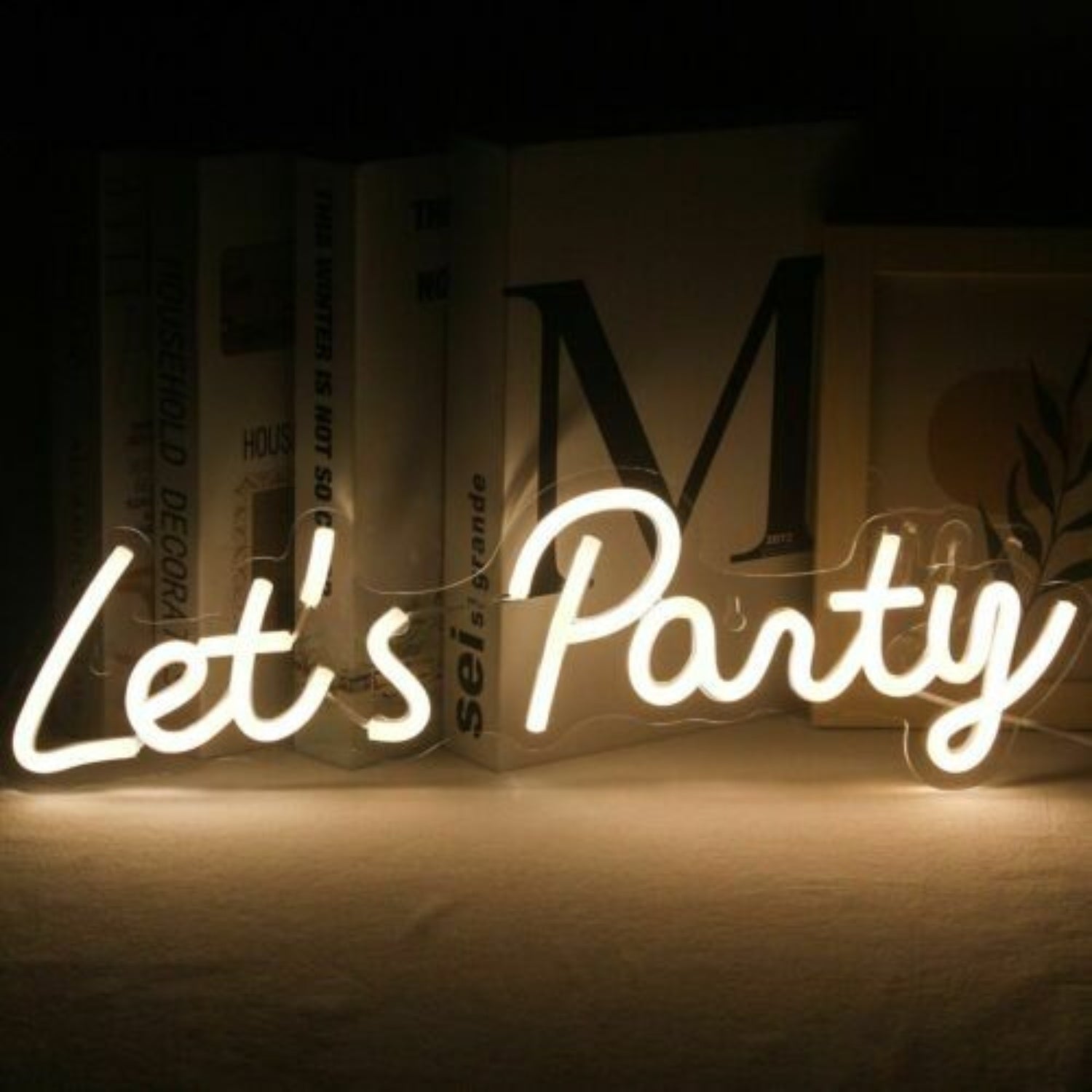 Led Wall Sign Decor Lets Party Neon Sign For Party | Shineneon