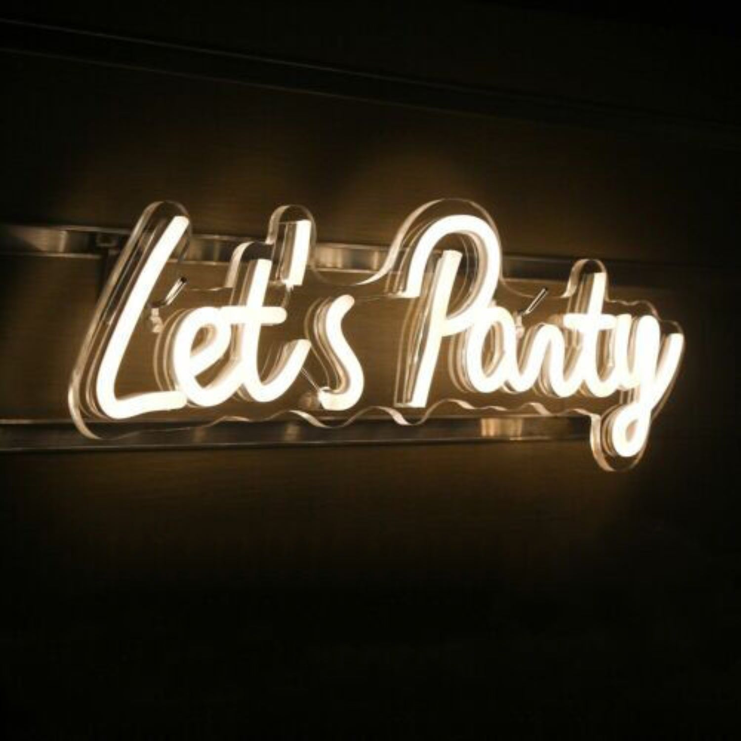 Led Wall Sign Decor Lets Party Neon Sign For Party | Shineneon