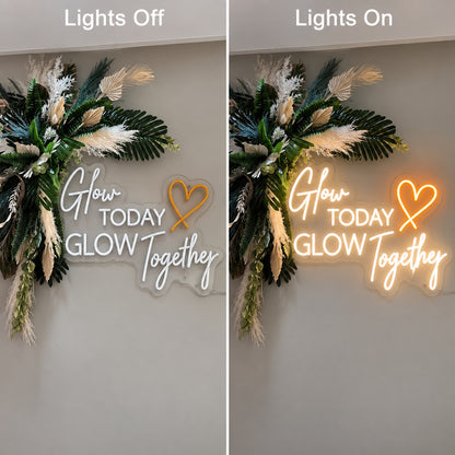 Grow Today Glow Together Heart LED Neon Sign — original product image 05