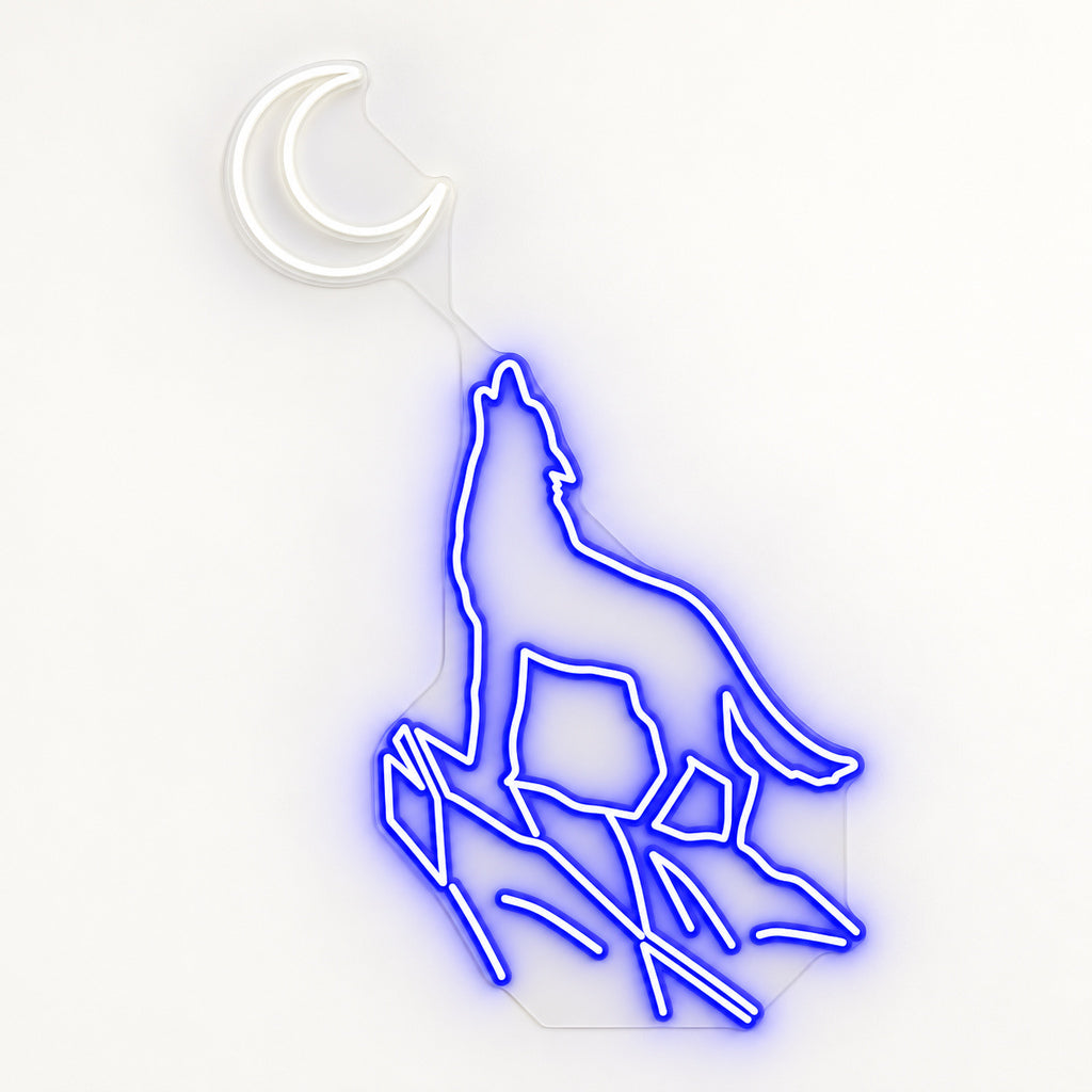 Howling Wolf Moon LED Neon Sign — original product image 06