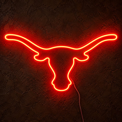 Longhorn Steer Head LED Neon Sign — original product image 01