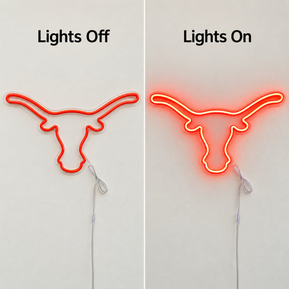 Longhorn Steer Head LED Neon Sign — original product image 05