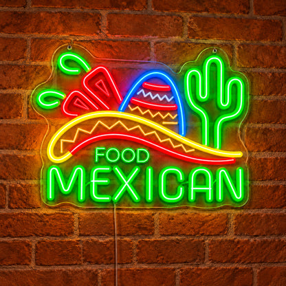 Mexican Food LED Neon Sign — original product image 01