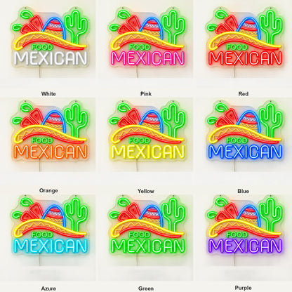 Mexican Food LED Neon Sign — original product image 04