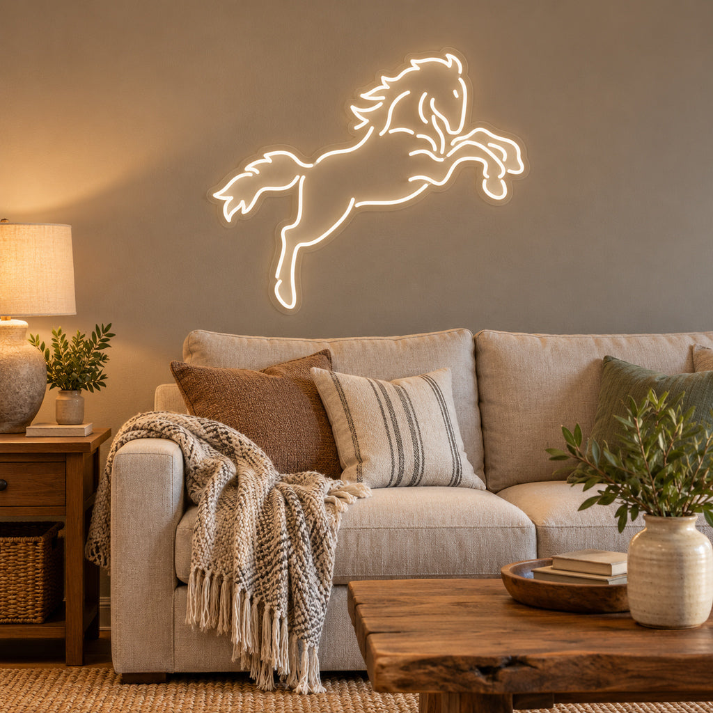 Running Stallion Couch LED Neon Sign — original product image 02