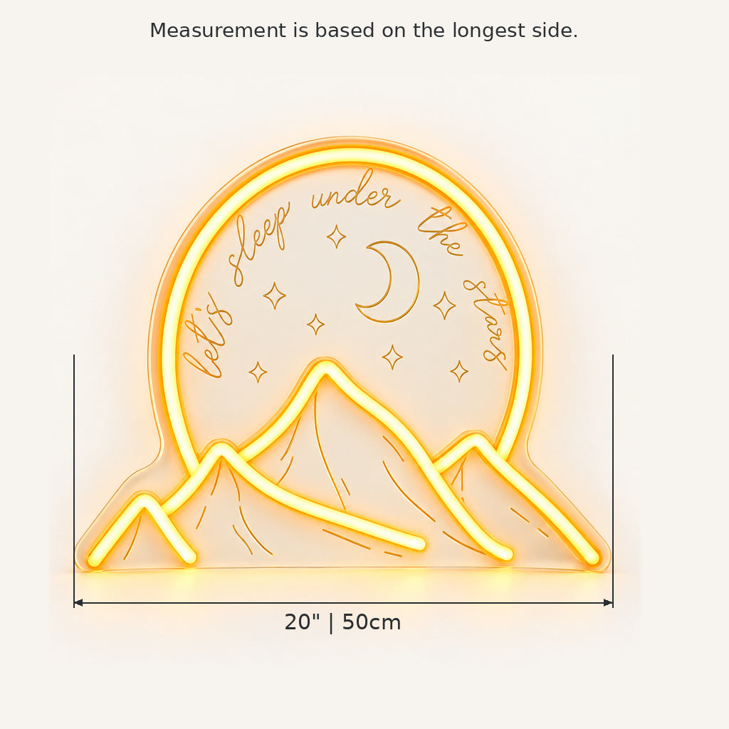Sleep Under The Stars Mountain Moon LED Neon Sign — original product image 03