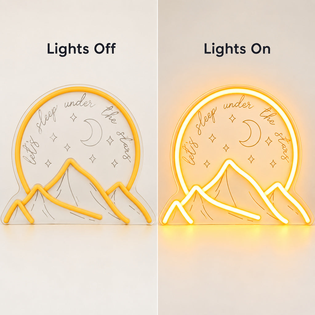 Sleep Under The Stars Mountain Moon LED Neon Sign — original product image 05