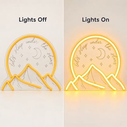 Sleep Under The Stars Mountain Moon LED Neon Sign — original product image 05