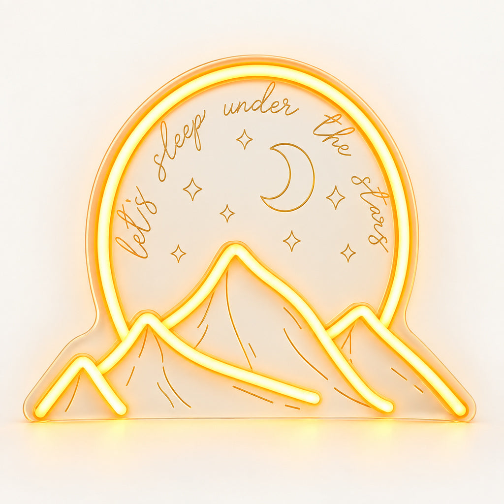 Sleep Under The Stars Mountain Moon LED Neon Sign — original product image 06