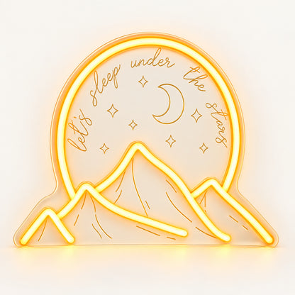 Sleep Under The Stars Mountain Moon LED Neon Sign — original product image 06