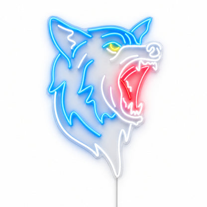 Snarling Wolf Head LED Neon Sign — original product image 06