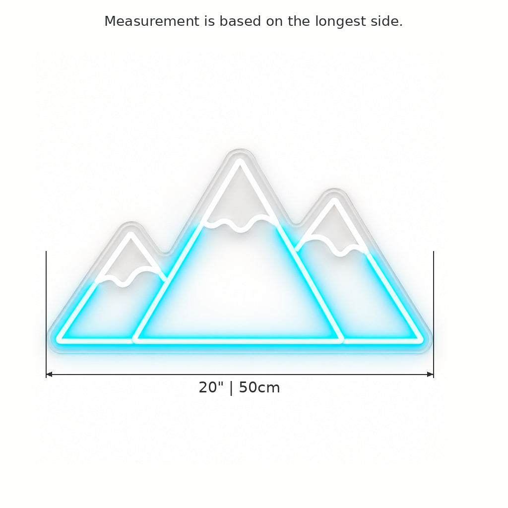 Three Mountain Peaks LED Neon Sign — original product image 03